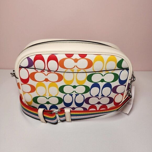 COACH CA175 Jamie Camera Crossbody Bag Rainbow Signature Pride - Picture 3 of 8